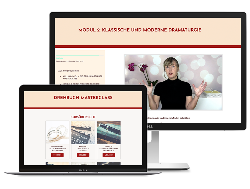 Onlinekurs Drehbuch-Masterclass: Schreibe dein Drehbuch und vermarkte es erfolgreich.
